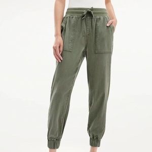 Splendid Jessie Denim Jogger Vintage Olive Brown Size Medium